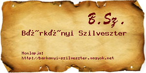 Bárkányi Szilveszter névjegykártya